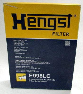 Cabin Air Filter HENGST E998LC Fram CFA11486 Bosch