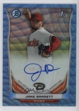 2014 Bowman Prospect Chrome Blue Wave Refractor 17/50 Jake Barrett Auto 0c2