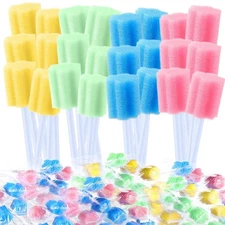 TrelaCo 500 Pcs Toothettes Oral Swabs Bulk Disposable Mouth Cotton Swabs Mult...