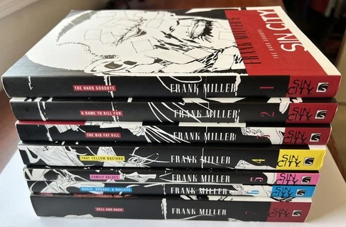 Sin City TPB - full run lot of #’s 1 2 3 4 5 6 7 - 2005 Dark Horse - VF/NM cond!