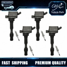 4pcs Ignition Coils + 4pcs Spark Plugs for 2017-2022 Kia Optima Forte5 2.0L L4