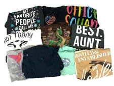 3X, XXXL graphic t shirts 10 Lot rooted best aunt office squad DRAGON not today