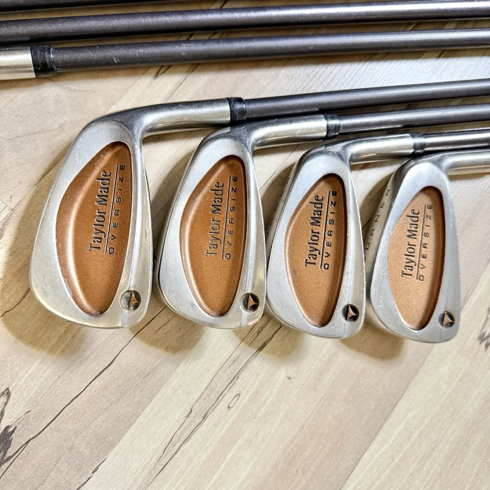 TAYLORMADE BURNER OVERSIZE IRONS 4-PW AW (8 CLUBS) BUBBLE GRAPHITE S-90 PLUS RH - Image 2 of 4