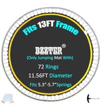 Bzzter Replacement Trampoline Mat,Fits 13ft Round Frame,with 72 Rings 138.8 Inch