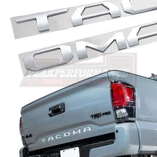 For Tacoma 2016-2023 Tailgate Insert Letters Emblem 3D Raised Chrome Badge