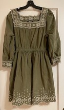 MADEWELL corduroy dress eyelet embroidery Size M Medium cottagecore