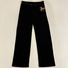 Vtg Y2K Juicy Couture Track Pant Sweatpants Womens Size S Wide Leg Flare Glam