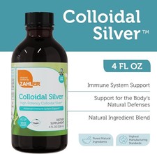 Colloidal Silver, 100 PPM, 4 fl oz 118 ml Flavorlesss for Immune Support