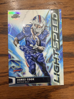 2025 Topps Cosmic Chrome Light Speed James Cook Buffalo Bills LS-14