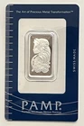 Pamp Lady Fortuna 10 Gram .999 Fine Silver Bar Serial # C012061