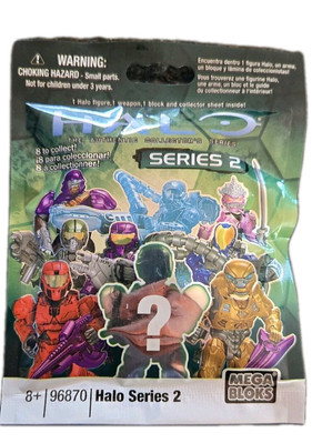 HALO Mega Bloks Series 2 Blind Bag - RARE Purple Spartan Minifigure NEW & SEALED
