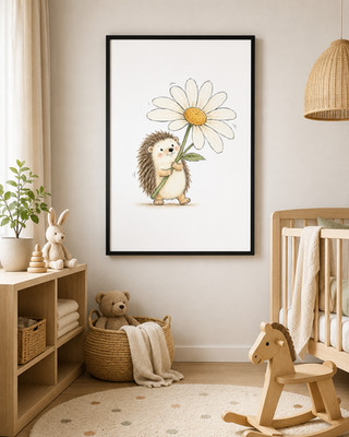Igel Kinderzimmer Druck A4 A3 gerahmt ungerahmt Wald Kinder Wandbild