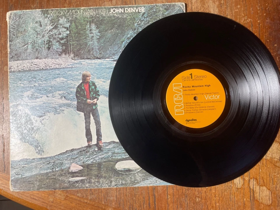John Denver Rocky Mountain High LP Vinyl 1972 LSP 4731 Unipak VG - Image 2 of 4