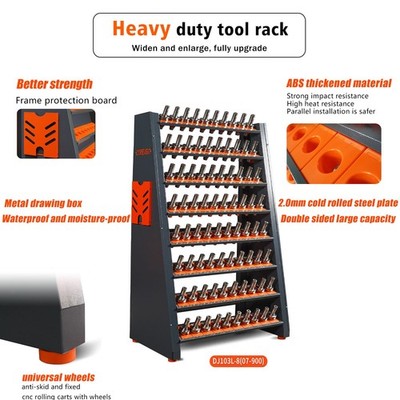 3 Shelves Rolling Tool Cart Steel Utility Cart for Garage, Workshop, Warehouse