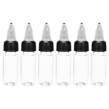 6Pcs 0.5oz/15ml Squeeze Bottles Clear Dispensing Bottles with Cap