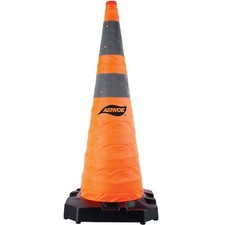 Aervoe 1187 Heavy Duty Collapsible Safety Cone 36in Weighted Rubber Base w/LED