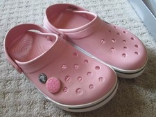 Crocs Lt Pink Women's 7 Men's 9 Baya Band Classic Comfort Clogg Slingback Shoes