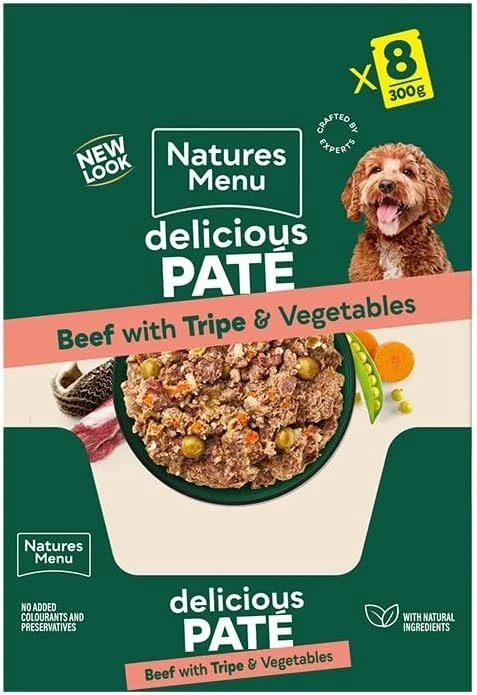 Nature's Menu Beef Tripe Wet Dog Food Pouches