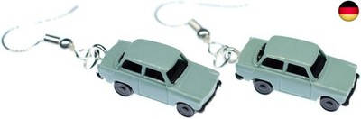Miniblings Trabi Ohrringe Auto Trabant Trabbi Hänger DDR Modell 1:160 blau - 