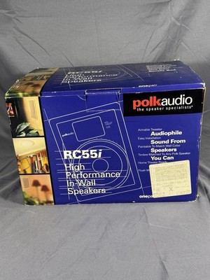 Polk Audio RC55i 2 Way Premium In Wall 5.25 Inch Speakers - Pair (White)