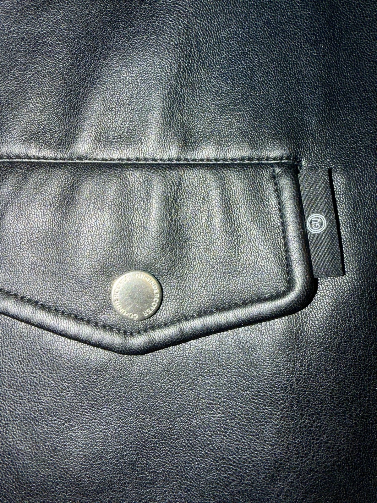 GU x UNDERCOVER JUN TAKAHASHI Black Faux Leather Jacket Rare 2021, Size M - product detail image 6