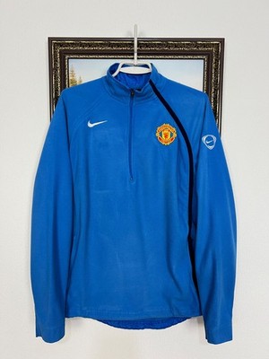 Vintage Nike Manchester United Fleece Train Football Track Top