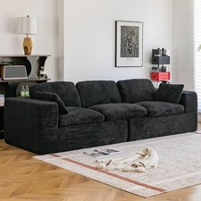 3 Seater 110" Oversized Sofa, Cloud Boneless Couch with Fluffy Seat Cushions