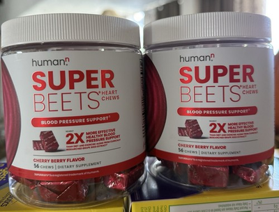 #ad #ad 2 X HUMAN SUPER BEETS Heart Chews Blood Pressure Support 112 Count All New $41.99