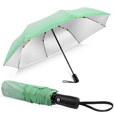 Womens Tiny Sun Umbrella - Automatic Open Close Upf Sturdy Collapsible Car Um...