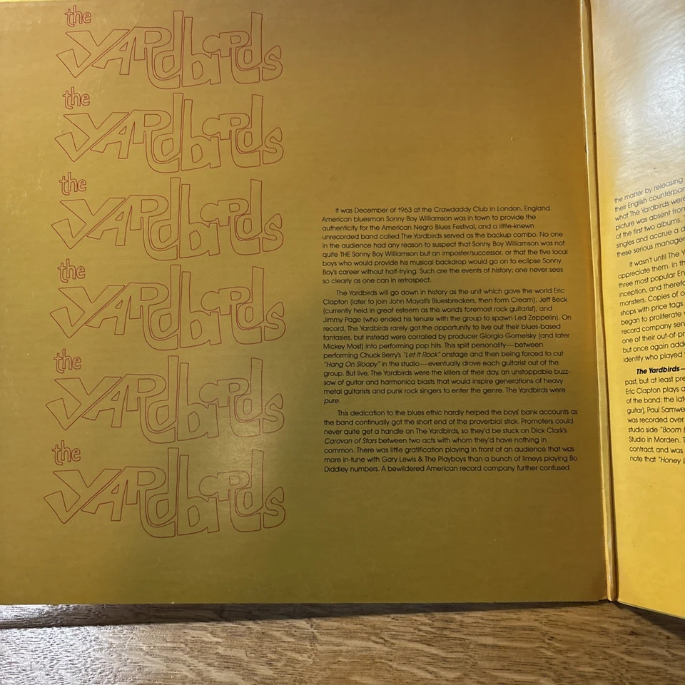 1984 THE YARDBIRDS-A Compleat Collection-2 Album Set-Vinyl LP. CPL-2-2002. - Image 3 of 4