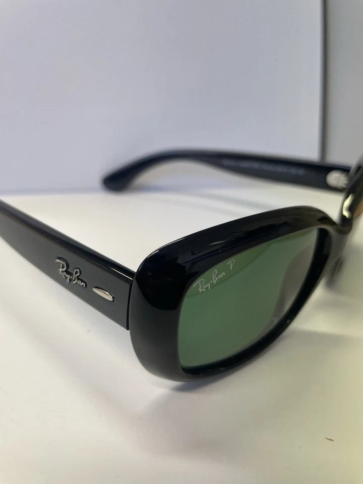 Occhiali da sole Ray-Ban neri JACKIE OHH RB4101 601/58 G-15 lenti polarizzate nuovi - Immagine 3 di 4