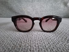 MATSUDA Square Sunglasses Model M1029 Havana  Gold Red Lenses 48-25