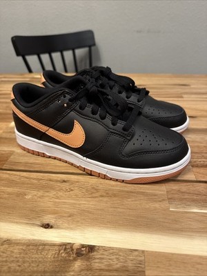 New Nike Dunk Low Retro Shoes Sneakers - Black/ Amber Brown (DV0831-004)