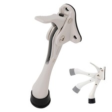 1 PCS 4 Inch Heavy Duty Kickdown One Touch Door Stopper AntiSlip White