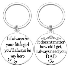 Dad Keychain from Daughter Best Dads Gift from Daughters to Stepdad Fathers D...