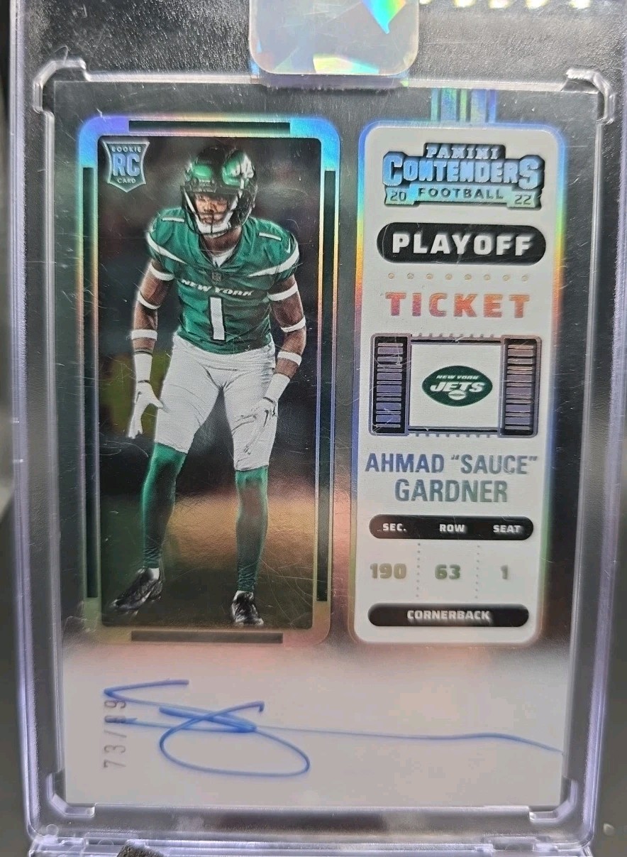 /99 2022 Panini Contenders - RPS Playoff Ticket #101 Ahmad Gardner (RC, AU) - NM
