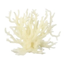 Aquarium Coral Decoration 5.9x2.2x4.7 Inch, Glowing Beige, 1 Pcs