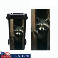 Animal Pattern Trash Can Decal Funny DIY Sticker Large Bin Decor Outdoor Use