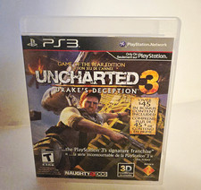 Uncharted 3 Drake's Deception GOTY PS3 Game of the Year w/ Case No Manual