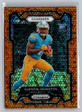 2023 Panini Prizm #353 Quentin Johnston Orange Bubbles RC