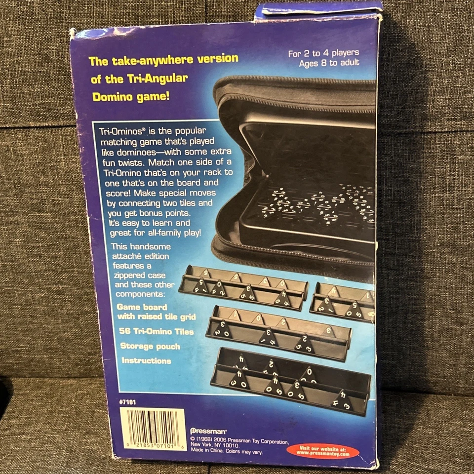 NEW! Rare Tri-ominos Attaché Edition Travel Game With Carrying Case Pressman - Image 2 of 4