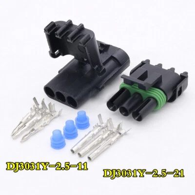 2,5 mm 3 Pin Elektrokabel Kabel Stecker Buchse Wasserdicht Staubdicht Auto - Bild 1 von 4