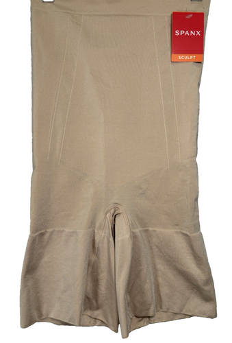 Spanx Damen Small Oncore hoch tailliert mittelhoher Oberschenkel Shorts weich nude Shapewear NEU - Bild 2 von 17