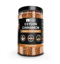 PURE ORIGINAL INGREDIENTS Ceylon Cinnamon 730 Capsules No Magnesium or Rice F...