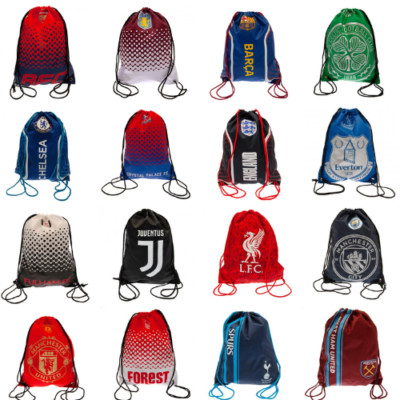 Fußballteam Back to School Fitnessstudio Kit Kordelzug Tasche PE Jungen Fan Geschenk Offiziell