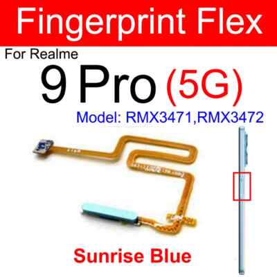 Fingerprint Sensor Flex Cable For Realme 7 5G 8 8S 5G 8I 9I 9Pro 4G 5G 