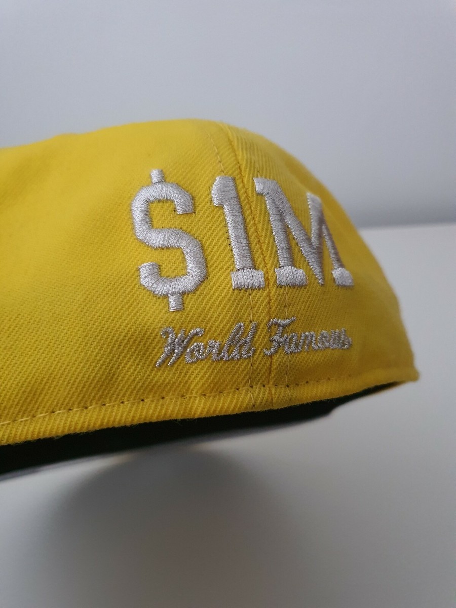 SS20 Supreme $1M box logo New Era size 7 1/8 yellow cap hat