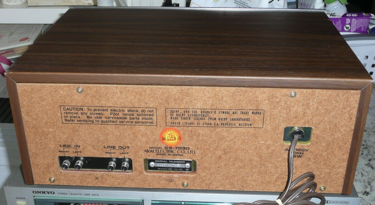 Vintage AKAI CS-703D Stereo Cassette Deck Japan For Parts No Sound