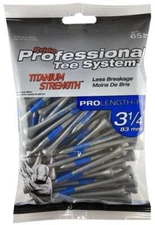 Pride Professional Tee System 3-1/4-Inch Titanium Strength Wood Golf Tees, 65 