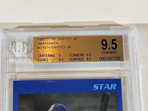Griffey Jr 1989 Star Blue White Back #3 BGS 9.5 - Picture 2 of 3